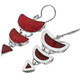 925 Silver Red Coral Chandelier Sterling Cascading Drop Earrings, 1 1/8"