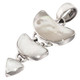 925 Silver Cascading White Mother Of Pearl Sterling Chandelier Pendant, 1 1/2"