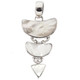925 Silver Cascading White Mother Of Pearl Sterling Chandelier Pendant, 1 1/2"