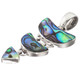 925 Silver Cascading Paua Abalone Shell Sterling Chandelier Pendant, 1 1/2"