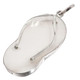 925 Silver Flip Flops Beach Sandals Mother of pearl Sterling Pendant, 1 1/4"