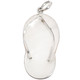 925 Silver Flip Flops Beach Sandals Mother of pearl Sterling Pendant, 1 1/4"