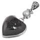 925 Silver Black Titanium Druzy Freshwater Pearl Sterling Pendant, 1 3/4"