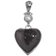 925 Silver Black Titanium Druzy Freshwater Pearl Sterling Pendant, 1 3/4"