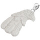925 Silver Hand Carving Eagle Head Bison Bone Bovine Sterling Pendant, 1 1/4"