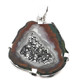 925 Silver Mexican Geode Mist Titanium Druzy Sterling Pendant, 1 1/2"