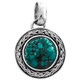 925 Silver Handmade Genuine Turquoise Sterling Pendant, 1 1/4"