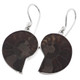 925 Silver Ammonite Fossil Fossil Sterling Earrings, 13/16"