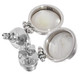 925 Silver Australian Opal White Mabe Ocean Pearl Sterling Stud Earrings, 1"