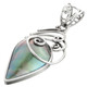 925 Silver South Pacific Cultured Blue Mabe Pearl Sterling Pendant, 1 5/8"