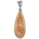 925 Silver Gold Us-made Titanium Druzy Drusy Sterling Pendant, 2"