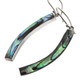 Paua Abalone Shell  925 Sterling Silver Stick Drop Earrings, 1 3/4"