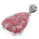 925 Silver Norwegian Thulite Rosaline Pink Sterling Handmade Pendant, 1 3/4"