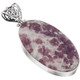 925 Silver Brazilian Amethyst In Matrix Handmade Sterling Pendant, 2 1/8"