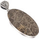 925 Silver Large Flower Pattern Fossil Coral Handmade Sterling Pendant, 2 5/8"