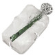 925 Silver Green Tourmaline Rutile In White Quartz  Sterling Pendant, 2 1/8"