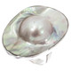 925 Silver Big Oval Opulent Mabe Blister Mother Of Pearl Shell Sz 8 Ring, 1 1/4"