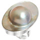 925 Silver Oval Opulent Mabe Blister Mother Of Pearl Shell Sz 7 Ring, 1 1/4"