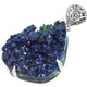 925 Silver Very Rare Malachite In Blue Azurite Druzy Sterling Pendant, 2 1/4"