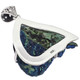 925 Silver Very Rare Sparkling Blue Azurite Druzy Sterling Pendant, 2"