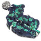 925 Silver Rare Malachite In Blue Azurite Druzy Sterling Pendant, 2 1/2"