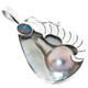 925 Silver Australian Natural Opal Mabe Pearl Sterling Pendant, 1 11/16"