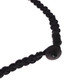 White Genuine Oyster Mother Of Pearl Shell Flower Black Braided Cord Necklace