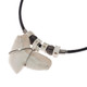 Big Genuine Tiger Shark Tooth Teeth 18" Black Leather Necklace, 1"