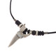 Huge Genuine Mako Shark Tooth Teeth Pendant Leather Necklace, 1 5/8"