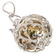925 Silver Bali Chime Harmony Amethyst Locket Fob Pendant, 1 3/4"