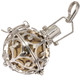 925 Silver Bali Chime Harmony Amethyst Locket Fob Pendant, 1 3/4"