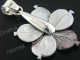 1 3/16" 925 Silver Mother Of Pearl Flower Shell Pendant