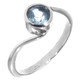 925 Silver Blue Topaz Sterling Bali Handmade Swirl Stacking Ring