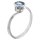 925 Silver Blue Topaz Sterling Bali Handmade Swirl Stacking Ring
