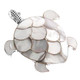 925 Silver Mother of Pearl Shell Sterling Turtle Pendant & Brooche, 1 3/8"