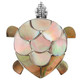 925 Silver Brown Mother of Pearl Inlay Turtle Sterling Pendant Brooch, 1 7/8"
