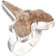 925 Silver Cool Otodus Shark Tooth Fossil Sterling Adj Us 7 Ring, 1"