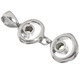925 Silver Peridot Double Hoop Handmade Solid Weight Drop Dangle Pendant