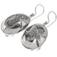 925 Silver Sparkling Oval Silver Mist Titanium Agate Druzy Sterling Earrings, 1"