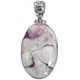 925 Silver Purple Rare Utah Tiffany Stone Handmade Sterling Pendant, 1 1/2"