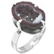 925 Silver Sparkling Mexican Natural Tabasco Geode Druzy Half Sterling Us 7 Ring
