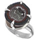 925 Silver Sparkling Mexican Natural Tabasco Geode Druzy Half Sterling Us 8 Ring