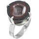 925 Silver Sparkling Mexican Natural Tabasco Geode Druzy Half Sterling Us 8 Ring