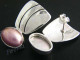 1 1/8" 925 Silver Pink Mabe Pearl Oval Post Earrings