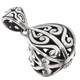 925 Silver Bali Art Work Heavy Sterling Scroll Filigree Pendant, 1 3/8"