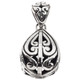 925 Silver Bali Art Work Heavy Sterling Scroll Filigree Pendant, 1 3/8"