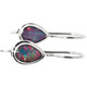 Dainty Teardrop Pear Natural Australian Opal 925 Sterling Silver Fish-hook  Earrings, 3/8"