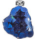 925 Silver Very Rare Specimen Azurite Nodule Geode Druzy Sterling Pendant