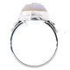 925 Silver Sparkling White Opal Titanium Agate Druzy Sterling Sz 7 Ring