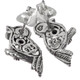 925 Silver Exquisite Parrot Bird Design Peridot Sterling Post Earrings, 13/16"